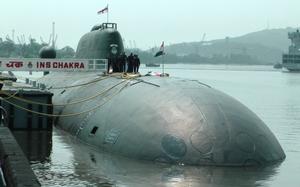 The newest addition to the Indian Navy, INS Chakra.